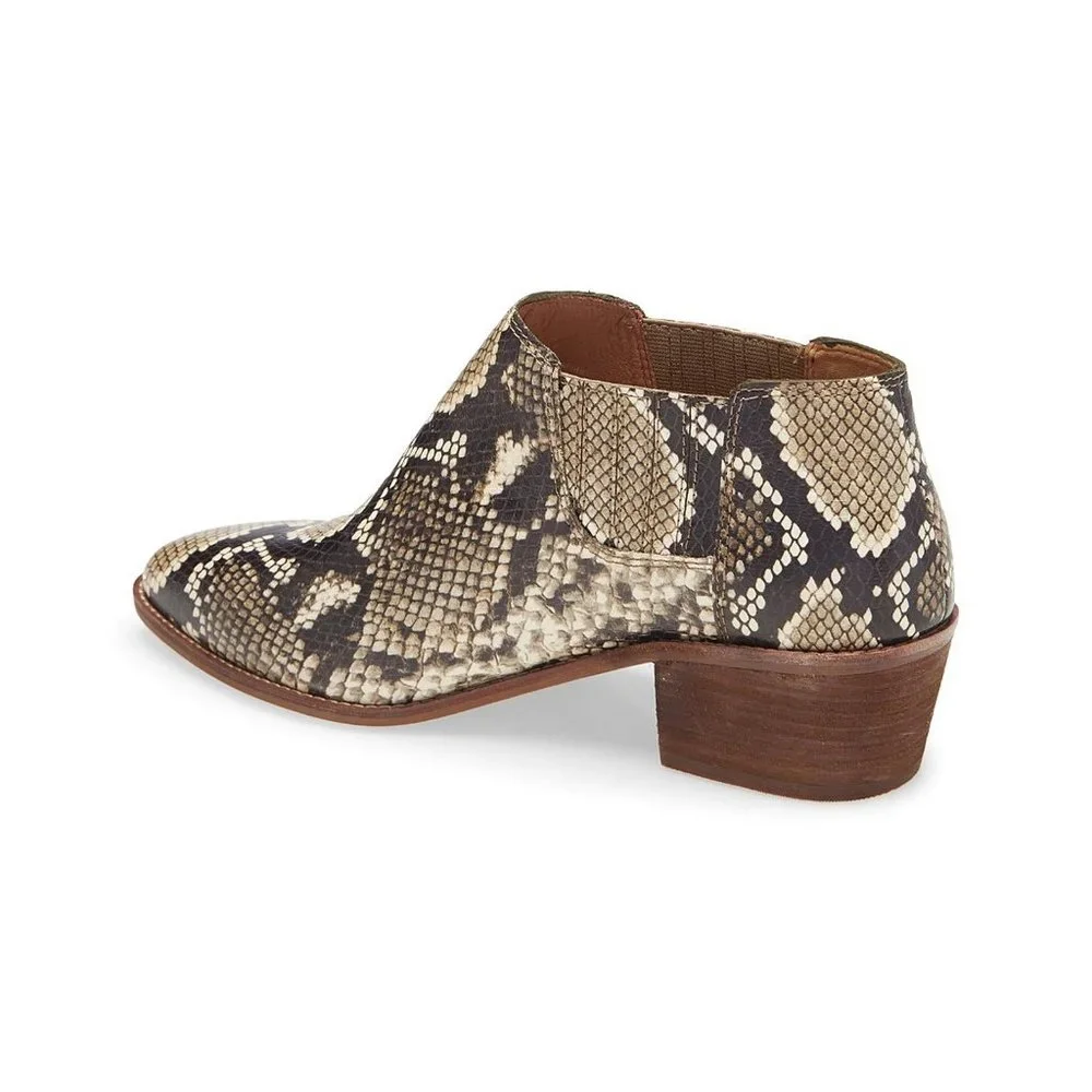 New Madewell Snake Bootie Ankle Boots Women 7.5